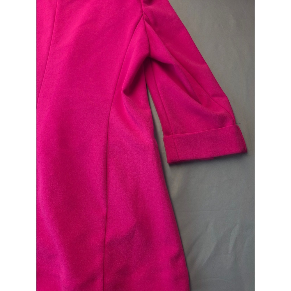 Anne Klein Womens Hot Pink Shawl Collar Open Front Blazer Size Small 3/4 Sleeve - Picture 9 of 12